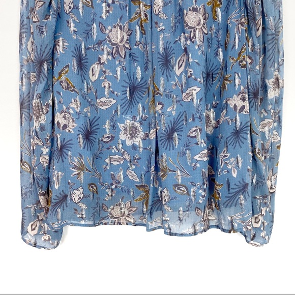Greylin | Floral Shimmer Long Sleeve Blouse Size S - Picture 3 of 9